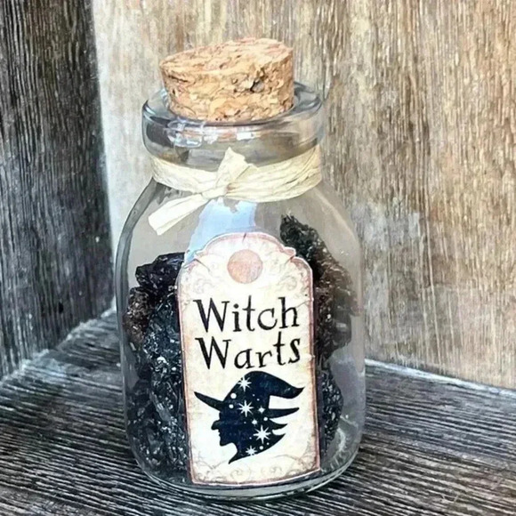 Hand Crafted | Holiday | New Witch Warts Apothecary Spell Glass Jar ...